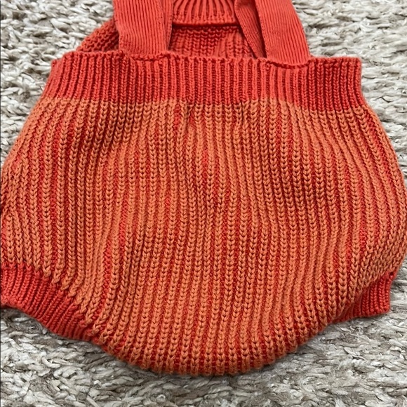Cat & Jack Orange Chunky Knit 100% Cotton Bubble Romper - Size Newborn - Picture 9 of 13